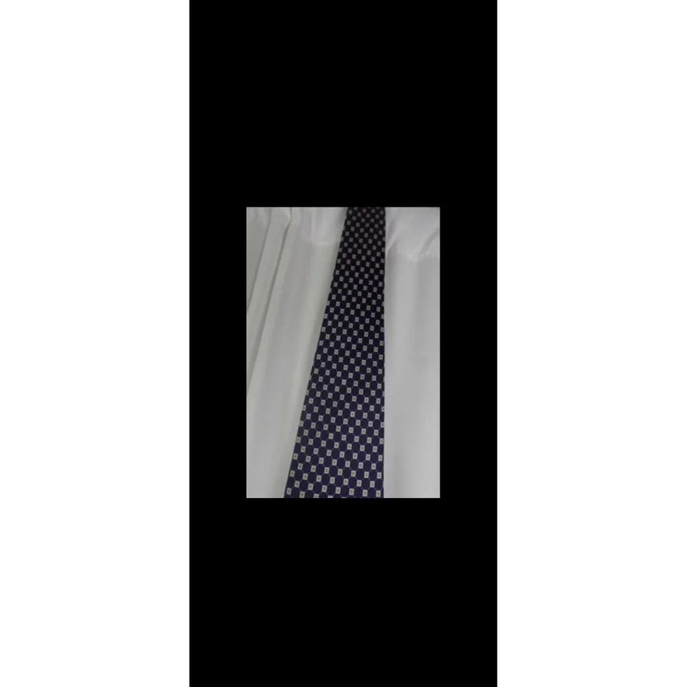 Fabris Venezia Tie‎ 100% Silk Navy Pattern Luxury Made in Italy Mens Necktie